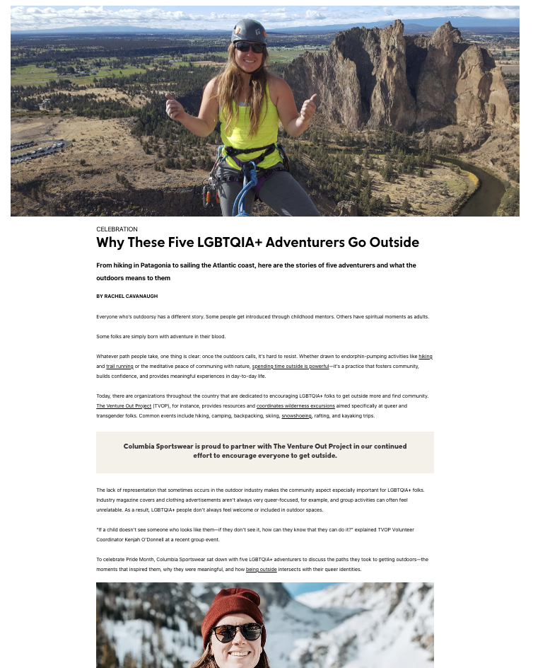 Why These Five LGBTQIA+ Adventurers Go Outside